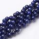 16 pouce de qualité un brin de perles de lapis-lazuli naturel teint rond(GSR6mmC123)-1