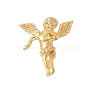 304 Stainless Steel Pendants, Cupid Charm, PVD Vacuum Plating, Real 18K Gold Plated, 29.5x27.5x15.5mm, Hole: 5x3.5mm(STAS-R158-01G)