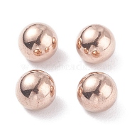 Ion Plating(IP) 202 Stainless Steel Beads, Half Drilled, Round, Rose Gold, 6x5.5mm, Half Hole: 2mm(STAS-M295-01RG-04)