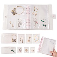 Transparent Jewelry Storage Book, with 140 Slots and 60Pcs Clear Zip Lock Bags, PVC Anti Oxidation Jewelry Storage Organizer for Rings Necklaces Bracelets Earrings Jewelry Beads, Clear, 20x17.5x3.5cm(JX192A)