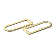 Brass Pendants, Hollow, Arch Charm, Raw(Unplated), 30x13x1mm, Hole: 1.2mm(KK-WH0044-109)