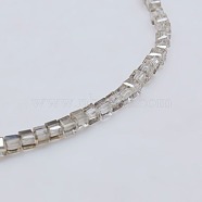 Transparent Cube Shaped Crystal Glass Beads Strands, Faceted, Light Grey, 2x2x2mm, Hole: 1mm, about 101pcs/strand, 9 inch(GLAA-F012-A01)