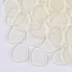 Transparent Resin Cabochons, Beige, 26.5x21x4mm(CRES-T008-18)