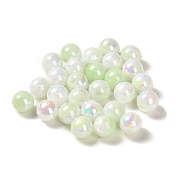 Opaque Acrylic Beads, Gradient Colorful, Round , Pale Green, 6mm, Hole: 1.8mm, about 5000pcs/500g(OACR-Z016-01B-04)