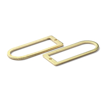 Brass Pendants, Hollow, Arch Charm, Raw(Unplated), 30x13x1mm, Hole: 1.2mm