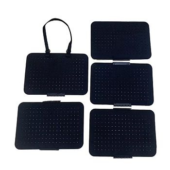 Felt Hanging Enamel Lapel Pin Display Panels Organizer, Black, 106.5x30cm