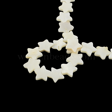 Star Shape Natural Sea Shell Beads Strands(X-SSHEL-F290-18B)-2