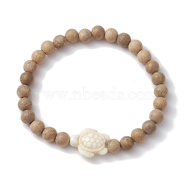 Floral White Tortoise Synthetic Turquoise Bracelets