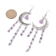Tibetan Style Alloy Hollow Moon Chandelier Earrings(EJEW-JE05543)-2
