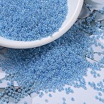 MIYUKI Round Rocailles Beads, Japanese Seed Beads, 11/0, (RR537) Blue Ceylon, 11/0, 2x1.3mm, Hole: 0.8mm, about 1111pcs/10g(X-SEED-G007-RR0537)