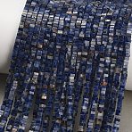 Natural Sodalite Beads Strands, Square, Heishi Beads, 2.5x2.5x1.5mm, Hole: 0.7mm, about 263pcs/strand, 14.96''(38cm)(GG-CBA2498-C05-01)