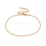 PVD Vacuum Plating 304 Stainless Steel Ball Chains Bracelets, Long-Lasting Plated, Golden, 7-1/4 inch(18.5cm)(BJEW-JB06270)