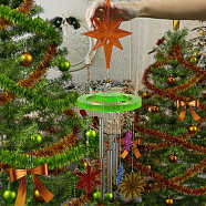 DIY Snowflake Wind Chime Making Kit, Christmas Theme, Including Silicone Molds, Nylon Monofilament Fishing Line, Plastic Beads, Aluminium Tubes, Mixed Color, 10~235x0.2~178x0.2~11mm(DIY-D070-01P)