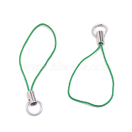 Polyester Cord Mobile Straps, with Platinum Plated Iron Findings, Lime Green, 5.6cm(MOBA-WH0006-04)