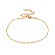 Vacuum Plating 304 Stainless Steel Ball Chains Bracelets, Golden, 7-1/4 inch(18.5cm)(BJEW-JB06270)