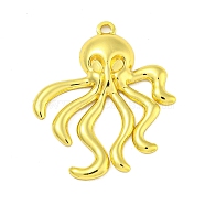 304 Stainless Steel Pendants, Real 18K Gold Plated, Octopus, 38x31x4.5mm, Hole: 2mm(STAS-Z085-17G-03)