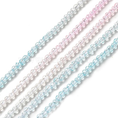 Transparent Gradient Color Glass Beads Strands(GLAA-H021-01A-17)-2