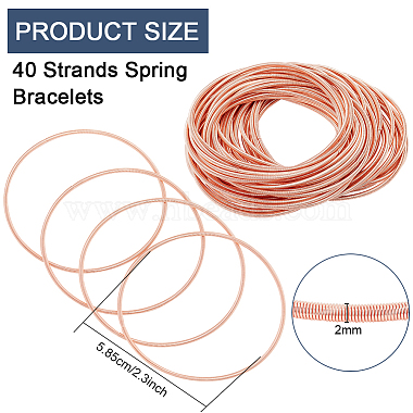 40 Strands Spring Bracelets(TWIR-BC0001-51RG)-2