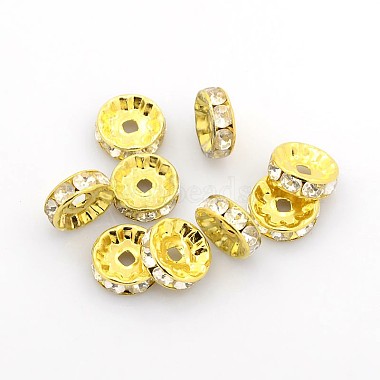 Brass Rhinestone Spacer Beads(X-RSB039-B01G)-1