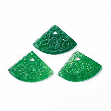 Green Fan Jade Pendants