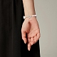 bracelet de perles de coeur de quartz rose naturel avec des fermoirs de fleurs en alliage pour les femmes(BJEW-TA00248)-6