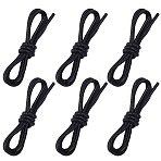 Round Waxed Cord Shoelace String, Black, 800x3mm(OCOR-WH20007-225A-01)
