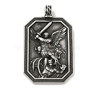 316 Surgical Stainless Steel Pendants, Antique Silver, Angel & Fairy, 51x31x7mm, Hole: 4.5mm,(STAS-Z073-75AS-08)