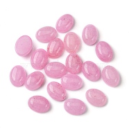 Natural White Jade Cabochons, Oval, Dyed, Pearl Pink, 8~8.5x6~6.5x2.5~3.5mm(G-A094-01B-31)