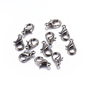Zinc Alloy Lobster Claw Clasps, Parrot Trigger Clasps, Cadmium Free & Nickel Free & Lead Free, Gunmetal, 10x6mm, Hole: 1mm(E103-B-NF)