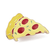 Zinc Alloy Brooches, Enamel Pins, for Backpack Clothes, Pizza, 19.5x28x2mm(JEWB-Z021-02B)