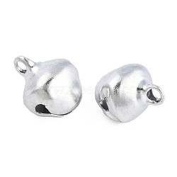 Aluminum Bell Pendants, Silver, 14x11.5x10mm, Hole: 2mm(ALUM-R002-07)