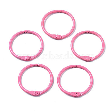 Hot Pink Ring Iron Split Key Rings