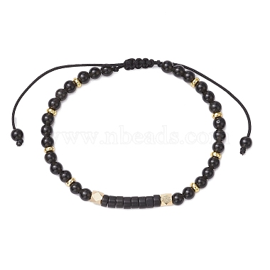 Natural Obsidian Braided Bead Bracelets(BJEW-JB11241-05)-2