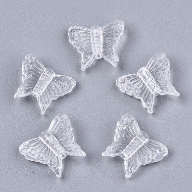Clear Butterfly Acrylic Beads