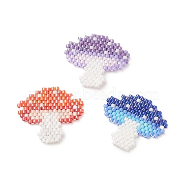 Mixed Color Mushroom Glass Pendants