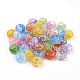 Perles en acrylique transparentes craquelées(MACR-E025-30)-1