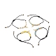Strip Resin Round Beads Adjustable Cord Bracelet for Girl Women(BJEW-JB06754)-1