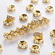 Iron Rhinestone Spacer Beads(RB-A009-6MM-G)-1