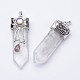 Natural Quartz Crystal Big Pointed Pendants(G-F340-05D)-2