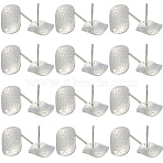 40Pcs Brass Stud Earrings Findings, Platinum, 12x12mm, Hole: 1.2mm, 40pcs/set(KK-SC0006-87P)