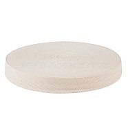 Cotton Twill Tape Ribbons, Herringbone Ribbons, for Sewing Craft, Linen, 1 inch(25mm)(OCOR-TAC0001-04A)