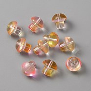 Transparent Glass Beads, Mushroom, Sandy Brown, 13.5x13.5mm, Hole: 1.6mm(GLAA-CJC0002-07C)