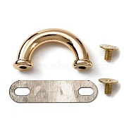 Zinc Alloy Bag Suspension Clasps, Metal Arch Bridge Hardware, with Screws & Spacer, Semi-Circle, Golden, 1.7x3.1x0.8cm(FIND-WH0044-20G)