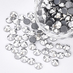 Hotfix Rhinestone, Glass Rhinestone Flat Back Cabochons, Half Round, Jet Metallic Silver, SS20, 4.6~4.8x2mmk, about 1440pcs/bag(RGLA-S003-20SS-01)