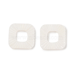 Opaque Resin Decoden Cabochons, Hollow Square, White, 18x18x2.5mm(CRES-I036-07)