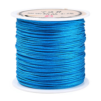 50 Yards Nylon Chinese Knot Cord, Nylon Jewelry Cord for Jewelry Making, Dodger Blue, 0.8mm
