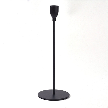 Iron Candle Holder, for Taper Candles, Weddings or Parties as Well as Home Decoration, Gunmetal, 100x280mm, Inner Diameter: 21mm