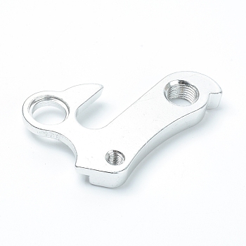 (Clearance Sale)Aluminum Tail Hook, Variable Speed Hook, Bicycle Accessories, Silver, 64x41x8mm, Hole: 4.5mm, 9mm and 10mm