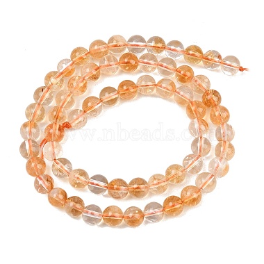 Natural Citrine(Heated) Beads Strands(G-L659-A01-6mm)-3