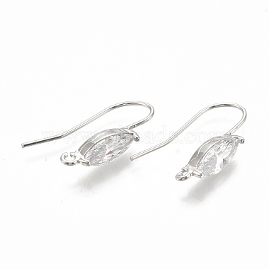 Real Platinum Plated Clear Brass Earring Hooks